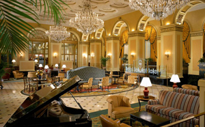 grand lobby of the Omni hotel.